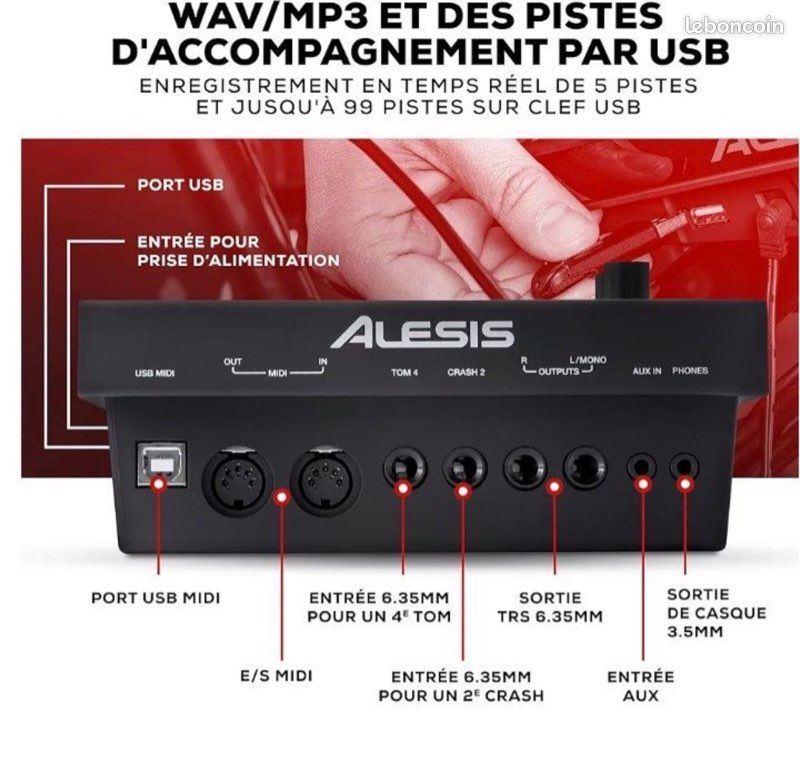 Batterie électronique alesis crimson 2 SE KIT+siège et casque etc (image 12)