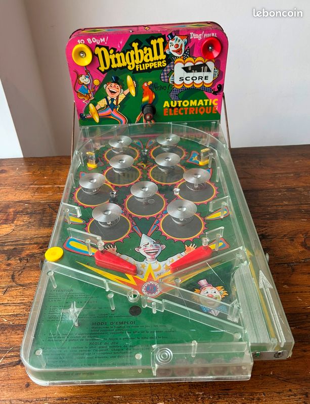 Flipper électrique Ding-Ball Billard France Jouets - Occasion, Bon état, Non Testé