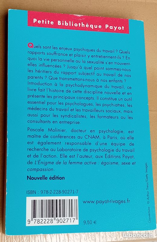 Les Enjeux Psychiques Du Travail: Introduction à La Psychodynamique Du Travail : Molinier, Pascale