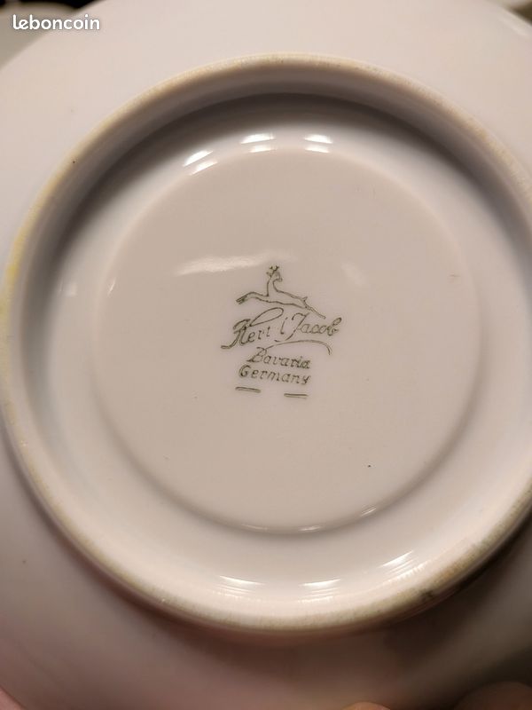Service 6 Tasses et Soucoupes Porcelaine Vintage - Hertel Jacob Bavaria (image 3)