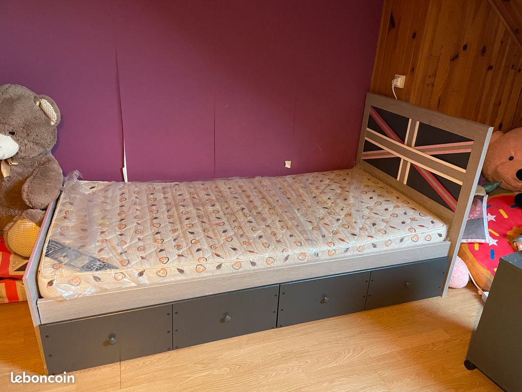 Chambre à coucher complète 1 personne (image 5)