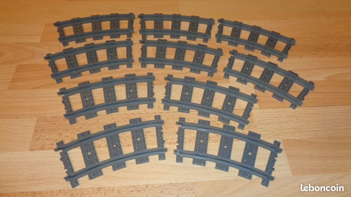 Lot de 10 rails courbes compatibles pour trains et tramways (image 7)