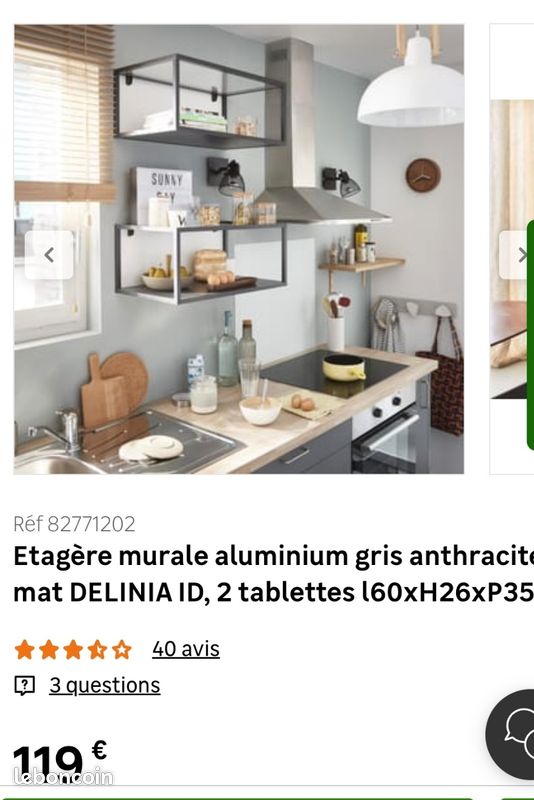 Étagère verre et métal (image 3)