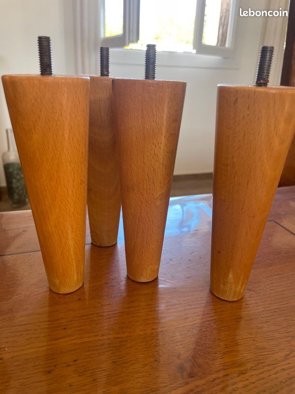 Lot de 2 x4 pieds de lit (image 3)