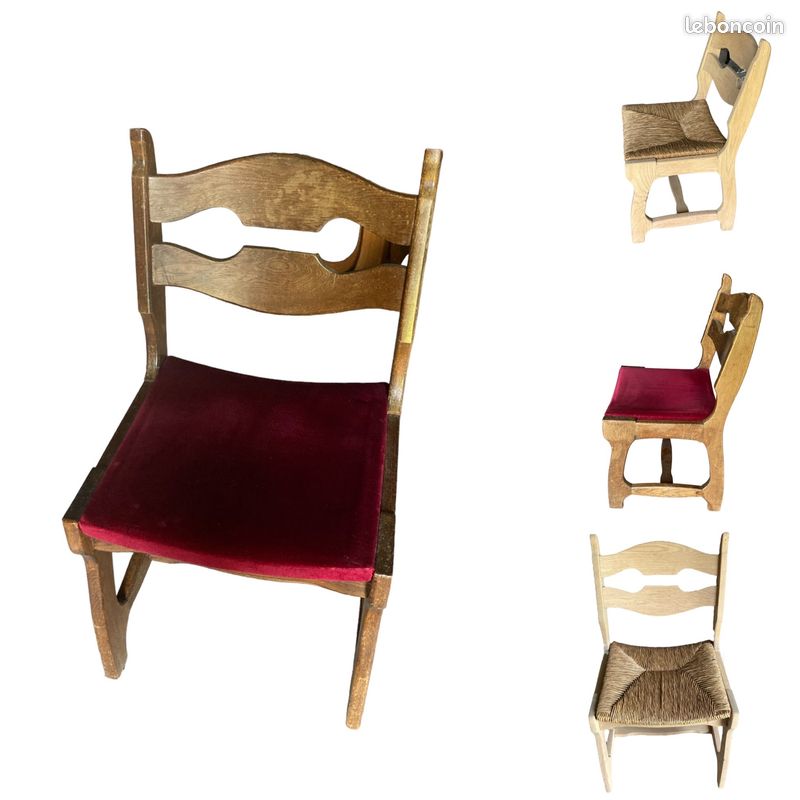 Chaises vintage Guillerme et Chambron (image 1)