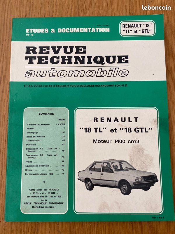 Revue technique Renault 18 (image 1)