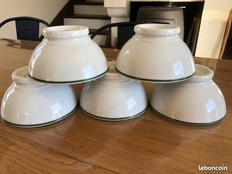 6 Bols à Soupe en Porcelaine Blanche à Tête de Lion Pillivuyt