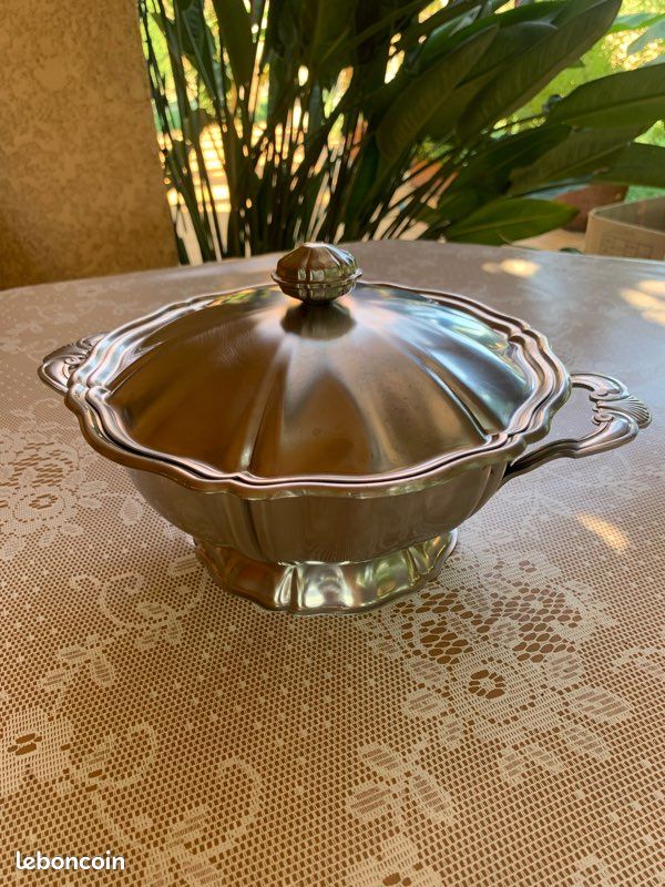 Lot De 2 Soupières Vintage Jean Couzon En Inox 18/10 – Signées, Fabriquées En France – Très Bon état