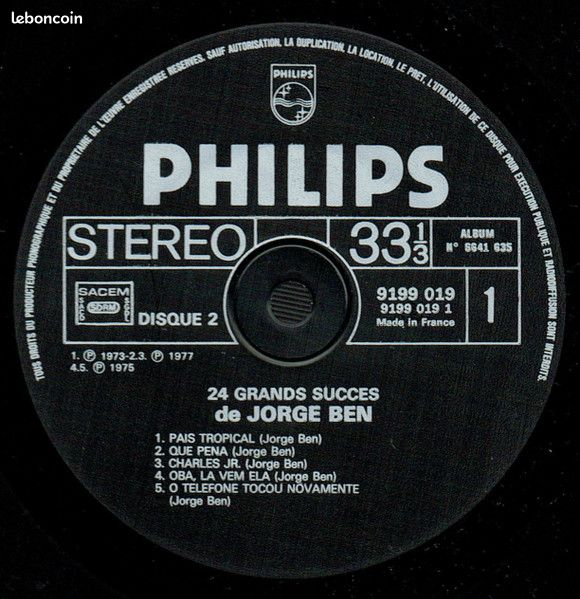 ♥🎼2x33t🇧🇷 ✦ Jorge Ben (Fio Maravilha) ✹ 1977 (image 6)