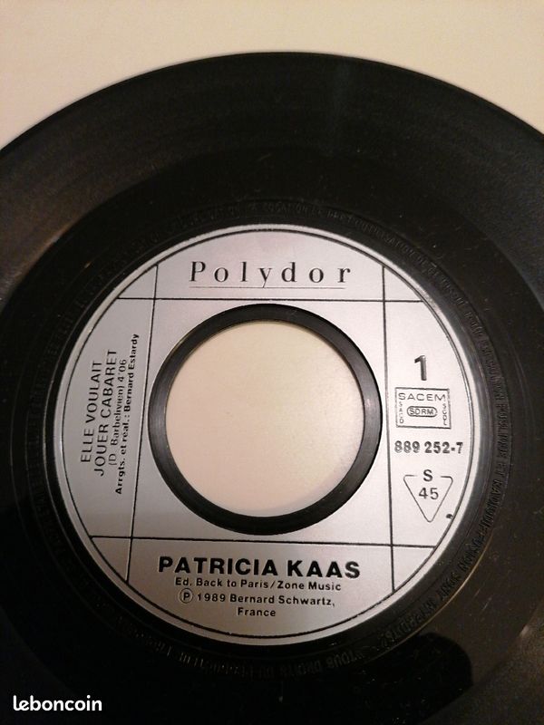 Vinyle 45 tours Patricia Kass 1989 (image 2)