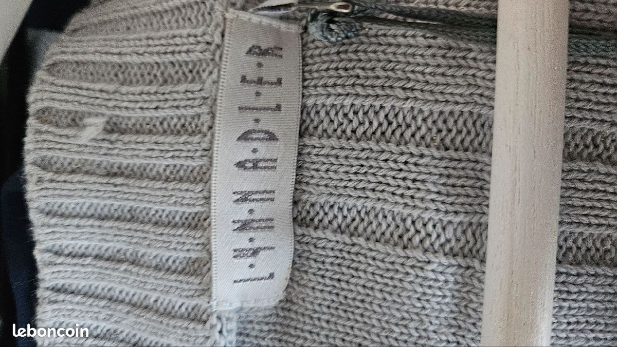 Gilet gris mi-long Lynn Adler (image 4)