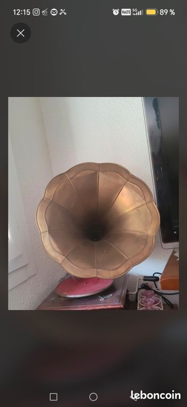 Gramophone style ancien "La Voix de son Maître" - Idéal Déco (image 1)