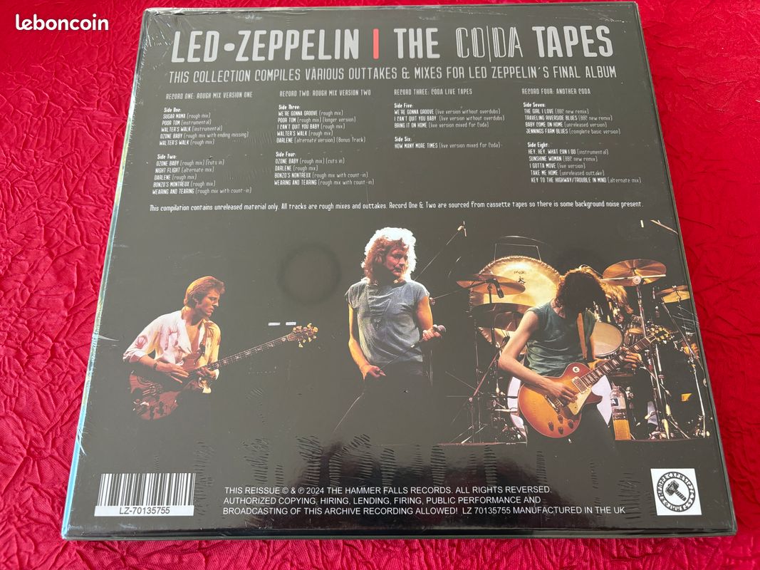 (Rare Coffret 4xLPs) Led Zeppelin "The Coda Tapes" - Edition Numérotée (300 copies) - Vinyles de Couleur (image 4)