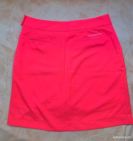 Ekouaer Jupe-short de golf pour femme - Jupe plissée légère avec poches