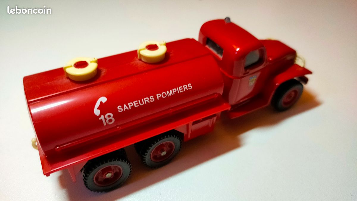 Camion De Pompiers GMC + Moto Pompe - Modèle Solido 1/50 Collection Hachette (Occasion)