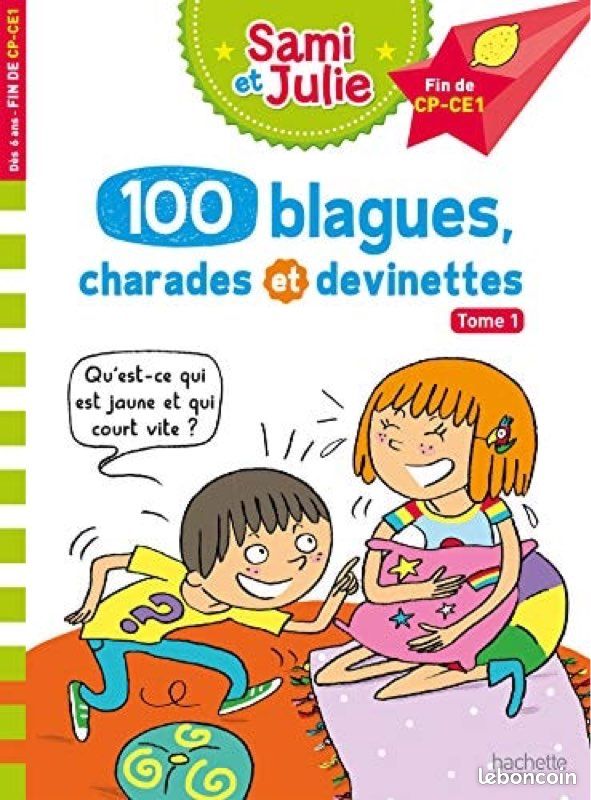Livre CP CE1 Sami et Julie 100 blagues charades et devinettes (image 1)