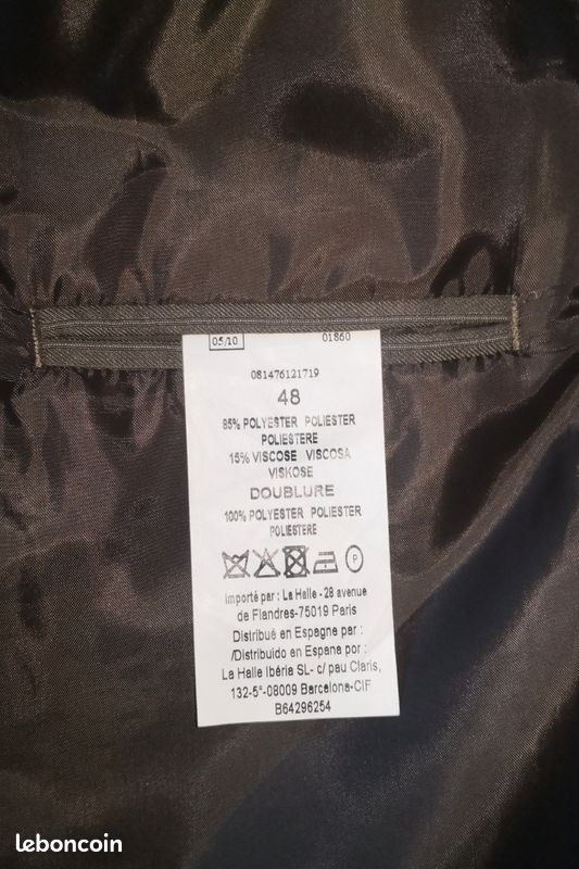 Costume homme veste & pantalon marron à fines rayures taille 36 Sergio Vitti La Halle (image 6)