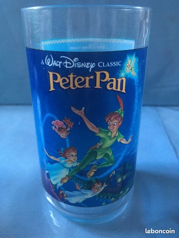 Verre disney Peter Pan ( beau plastique rigide ) (image 1)