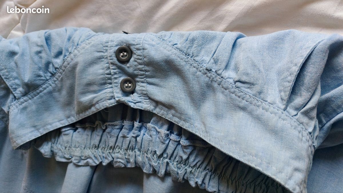 Jupe Midi Plissée Vintage Stephen Bleu - Femme Taille 3 - Excellent état