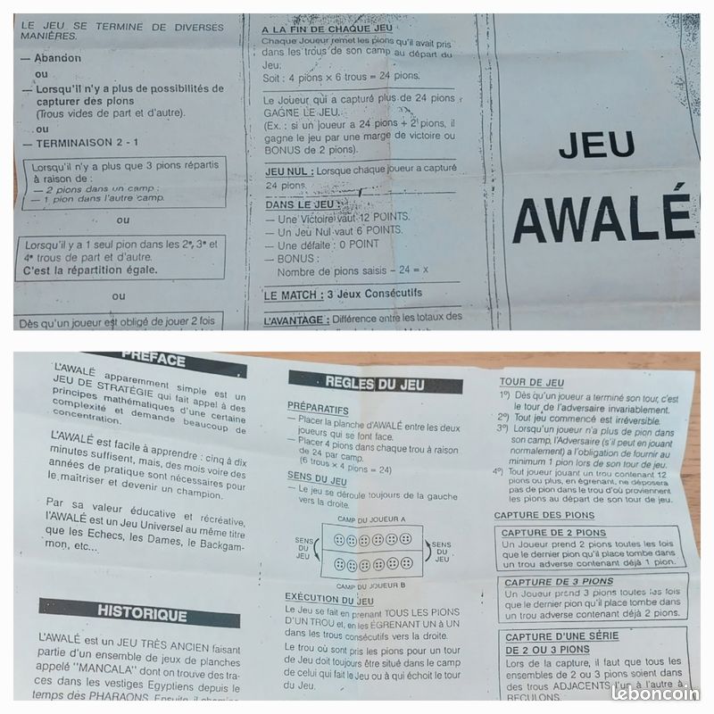 Jeu africain AWALE complet (image 3)
