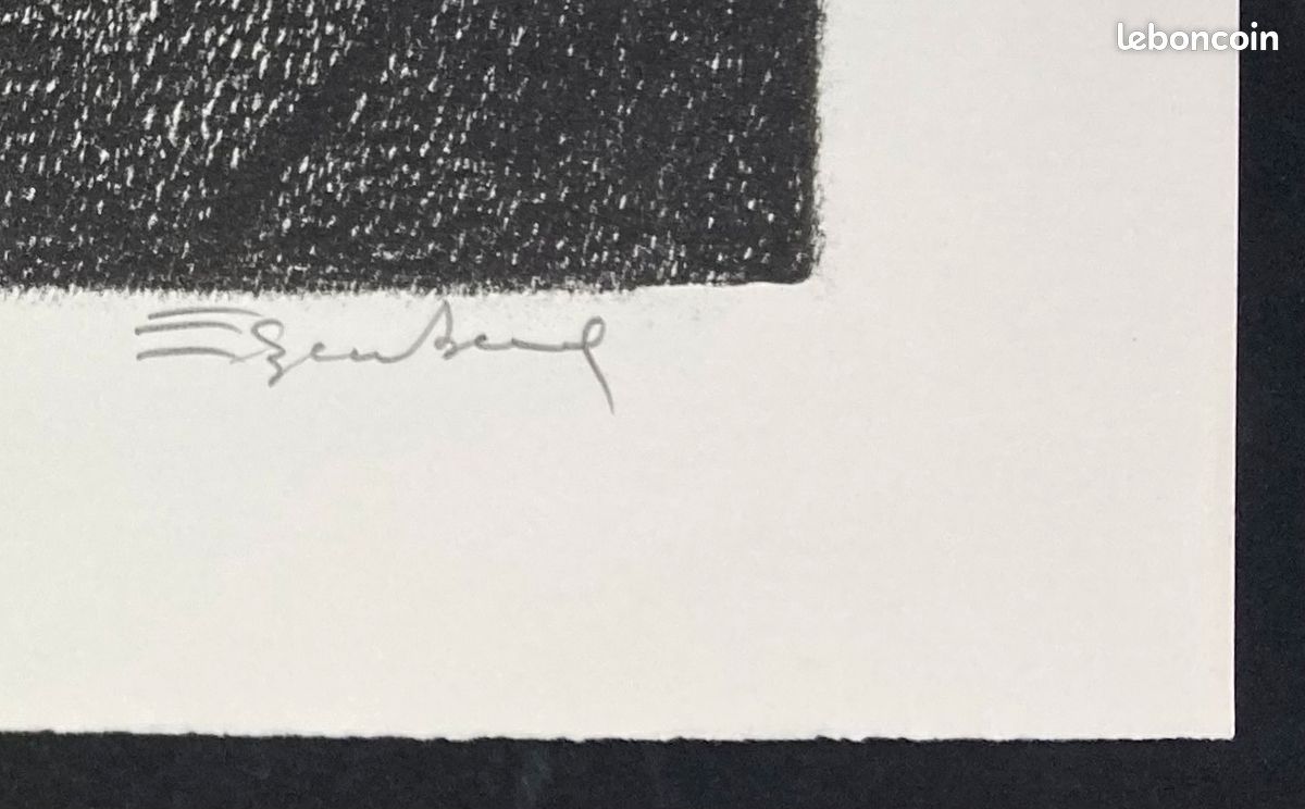 Henri EISENBERG "Rabbin qui lit" Lithographie signée & numérotée (image 3)