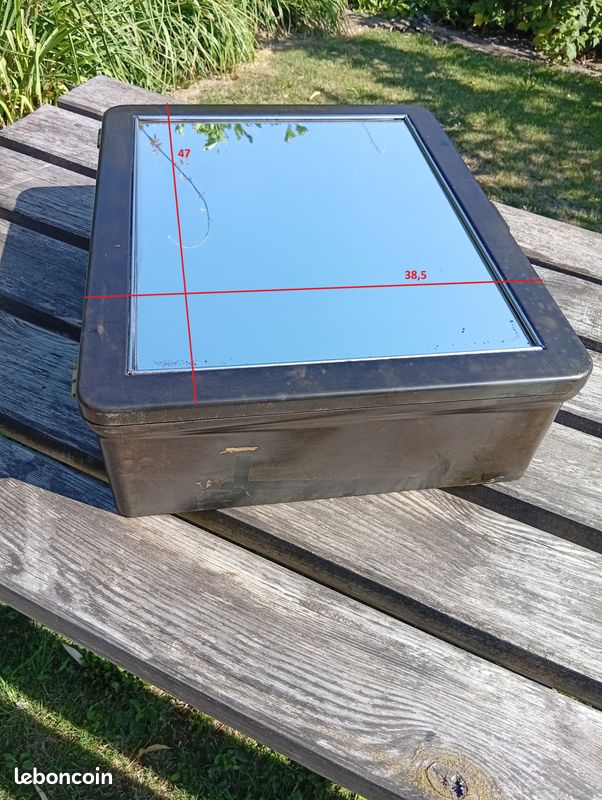 Vynco luxe étagère meuble de salle de bain avec miroir a années 1960 bakélite mélaminé noir (image 6)