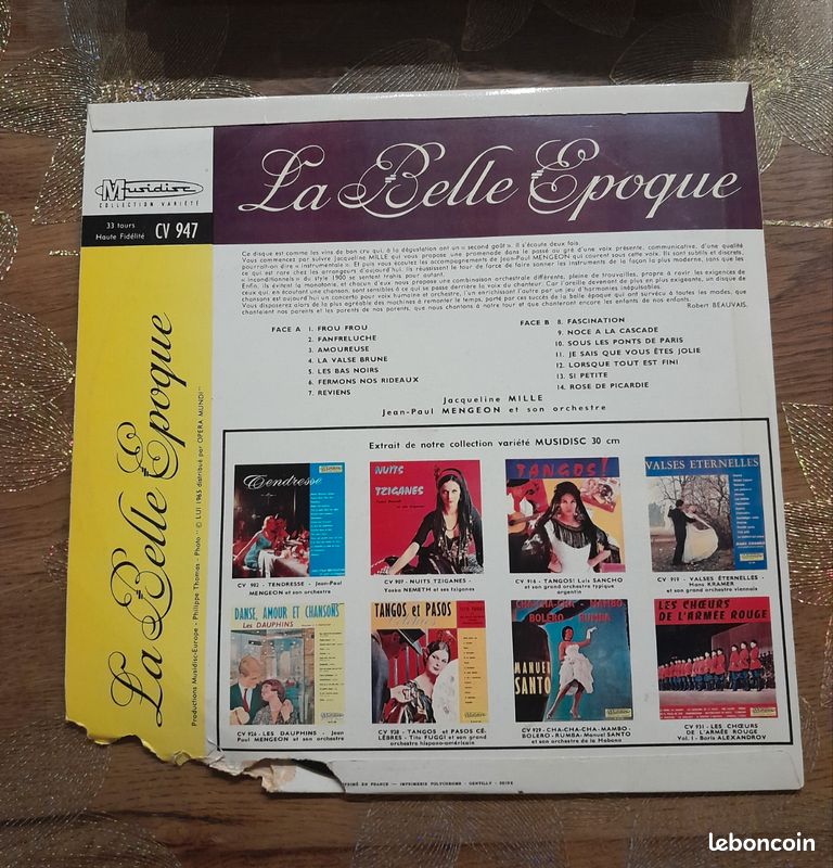 33 tours la belle époque (image 2)