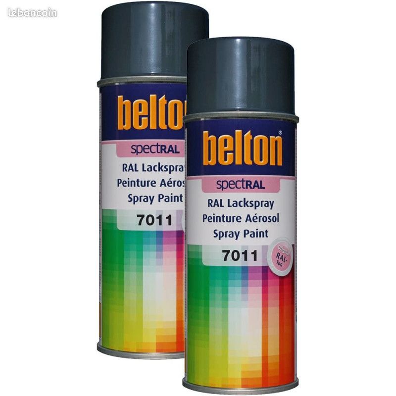 2 bombes de peinture Belton Spectral RAL7011 Gris Fer 400ml (image 1)