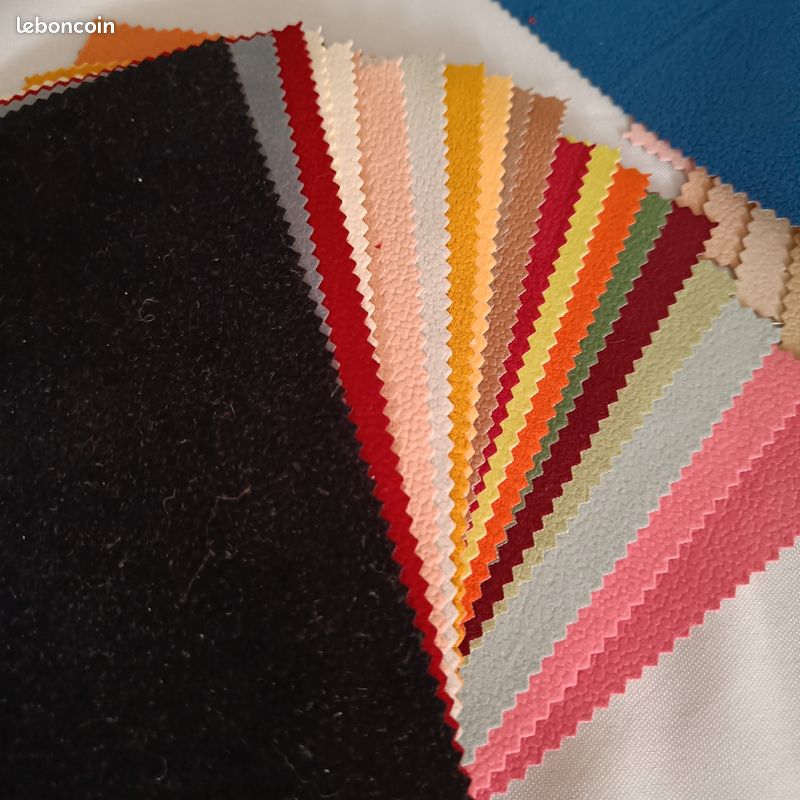 Lot De 74 échantillons Tissu Suédine Uni - Multicolore - Pour Patchwork Et Loisirs Créatifs
