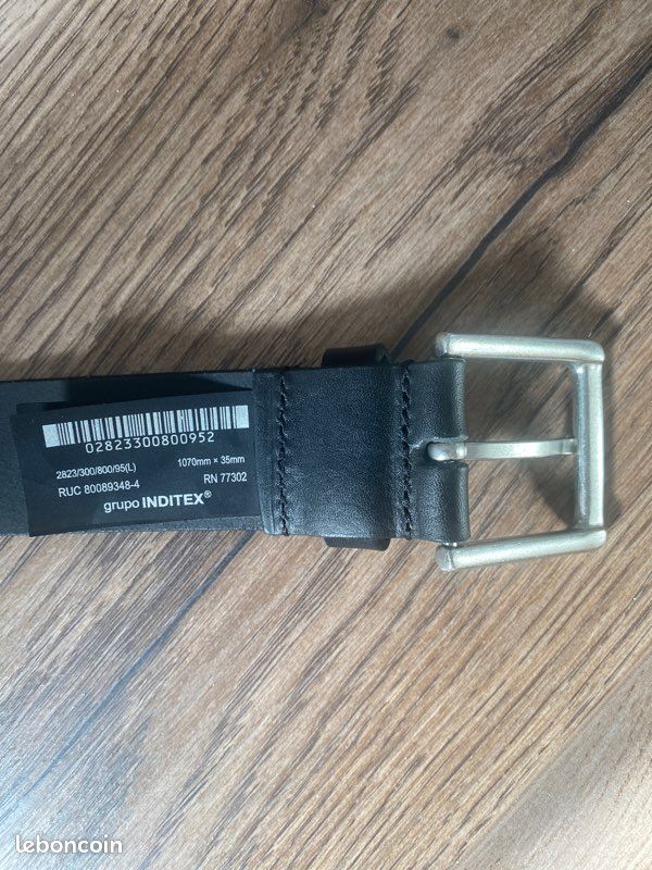 Ceinture noir en cuir Zara Accessoires Bagagerie