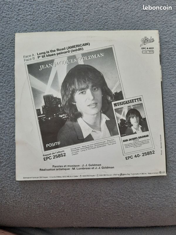 45 tours jean Jacques goldman (image 2)