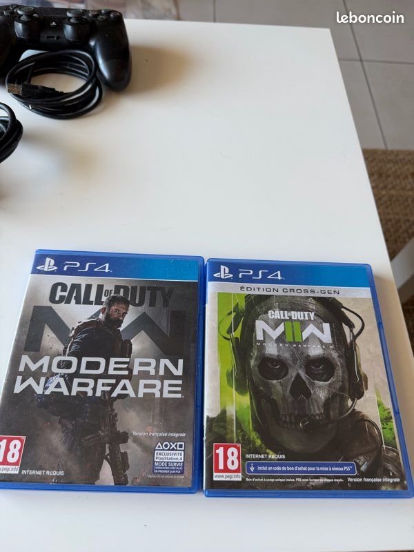 Pack PS4 Slim + Casque + Call Of Duty - Console Occasion Très Bon état