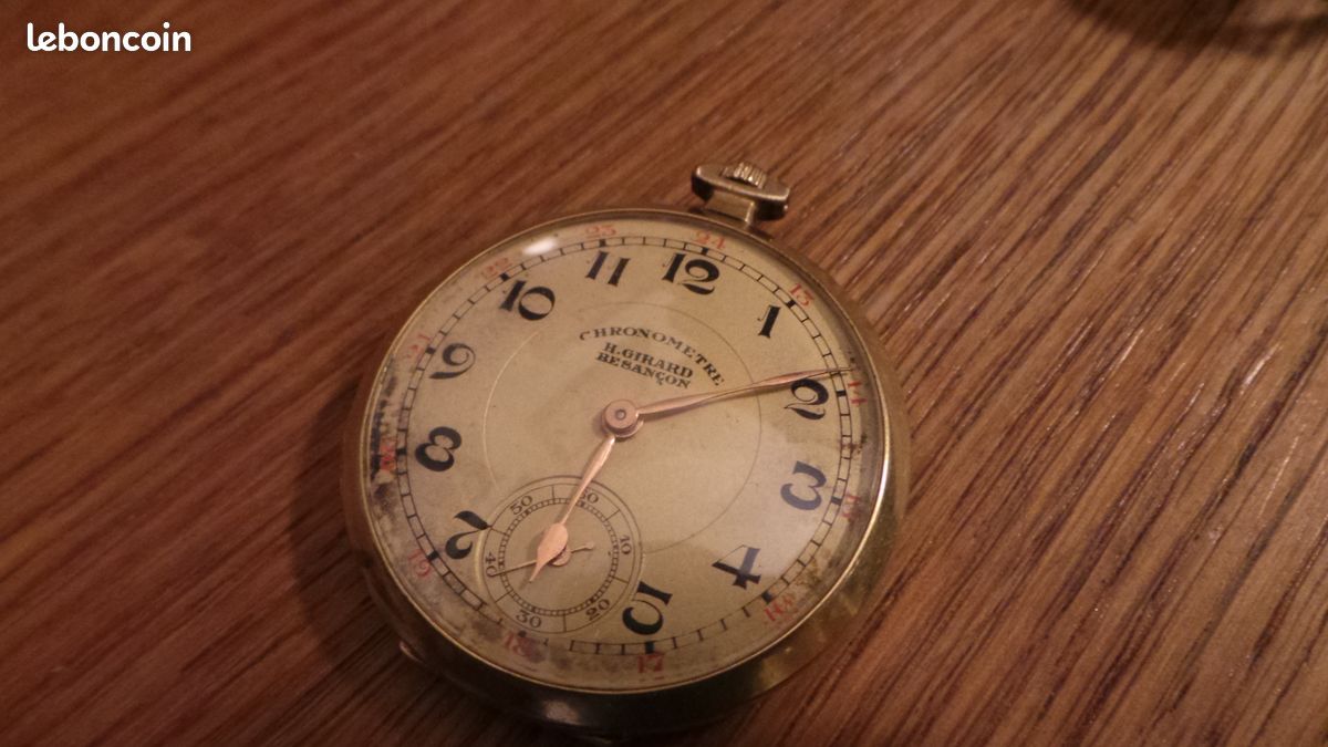 Mouvement + Cadran De Montre Gousset A. Girard - Chronomètre, Occasion Pour Réparation/collection