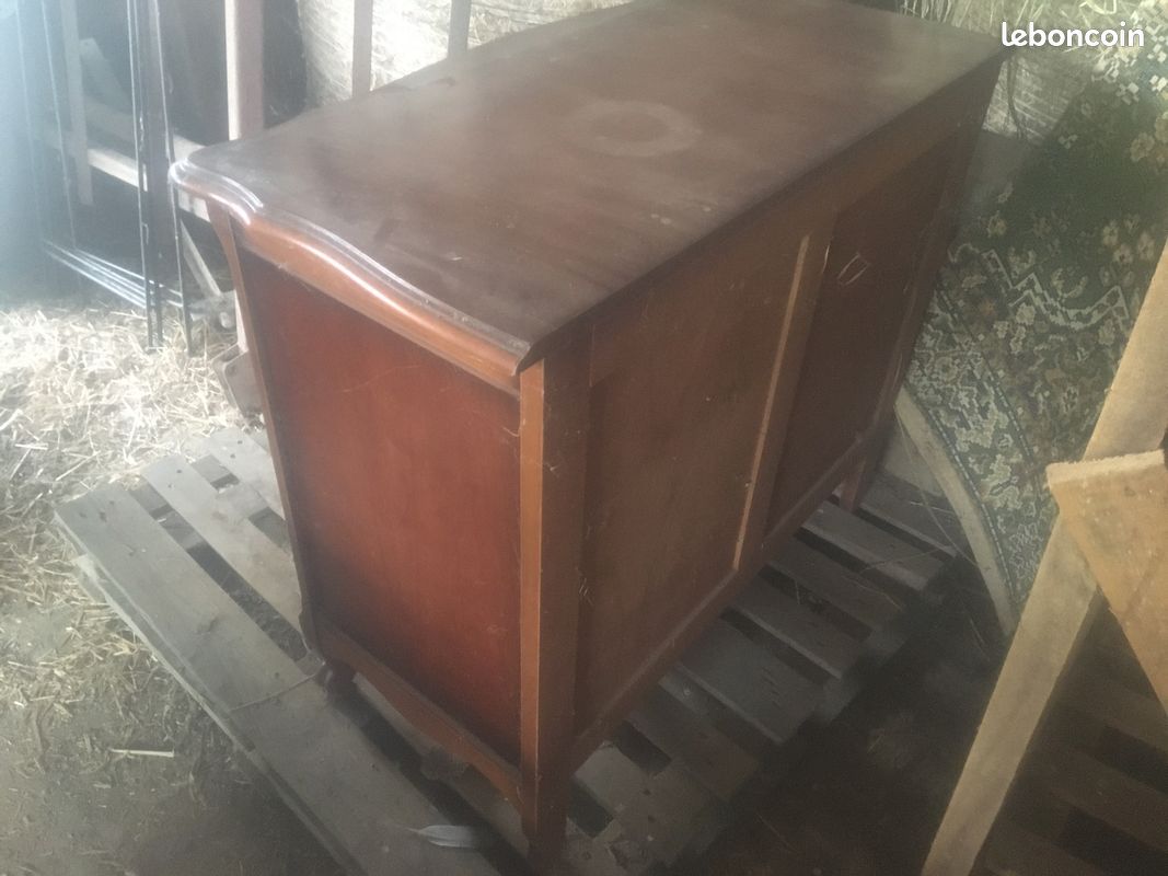 Commode bois massif 3 tiroirs (image 2)