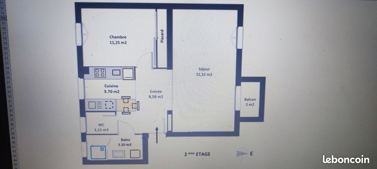 Appartement 2 pièces 52 m² · à Chenôve · 52 m² · 630 €/mois