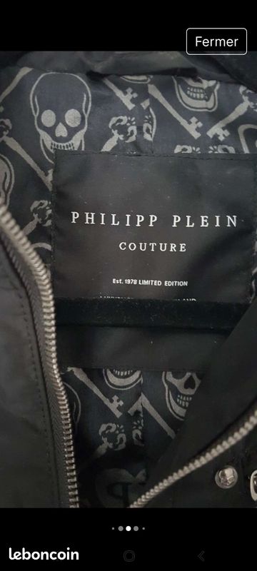 Veste En Cuir Philipp Plein Pour Femme - Taille M - Marron - Occasion Très Bon état