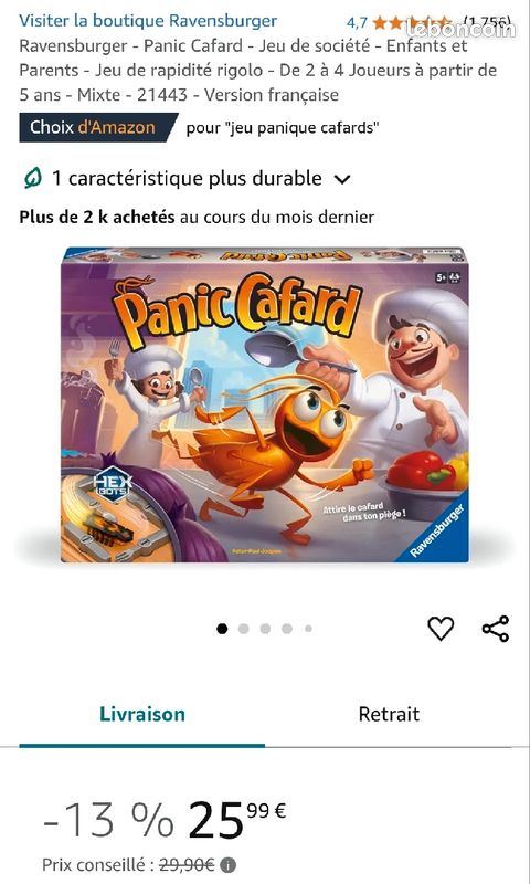 Jeu Panic Cafard quasi neuf (image 1)