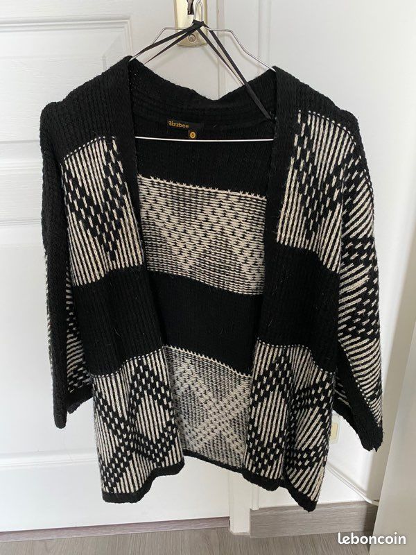 Gilet noir et blanc bizzbee (image 1)