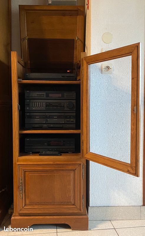Meuble "colonne" en chêne massif pour chaîne Hi-Fi (image 2)