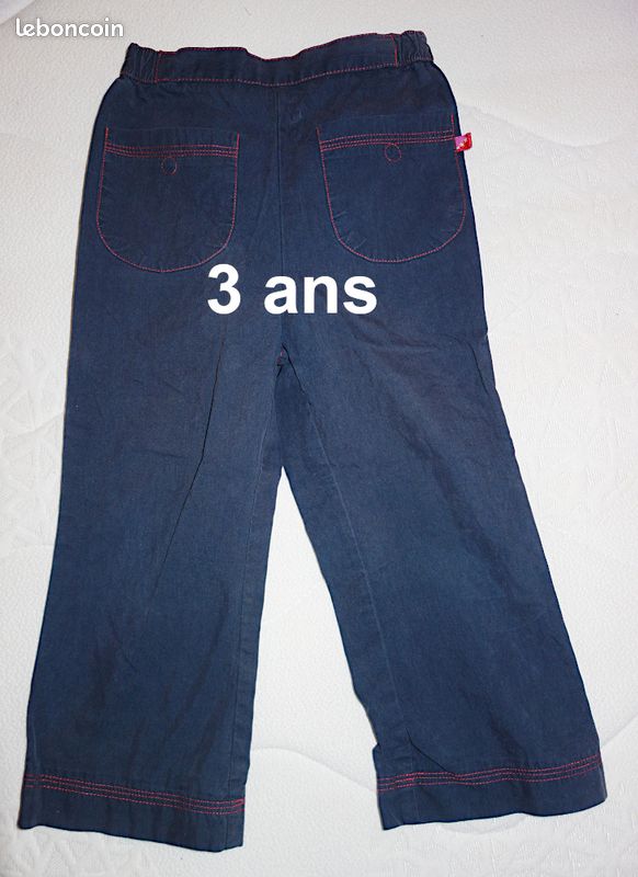 Pantalon bleu marine 3 ans (image 1)