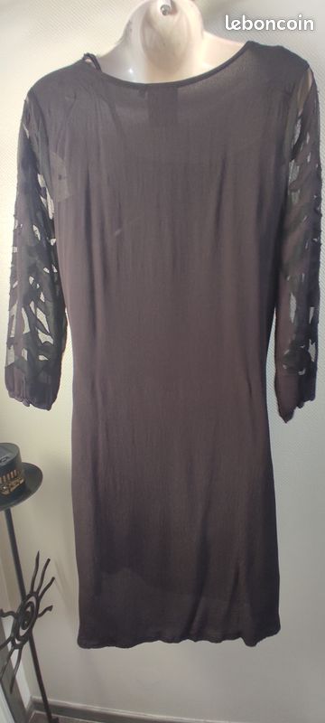 Robe Femme ICHI Taille 38 - Couleur Marron - Neuve Avec étiquettes - Style Classique Genou
