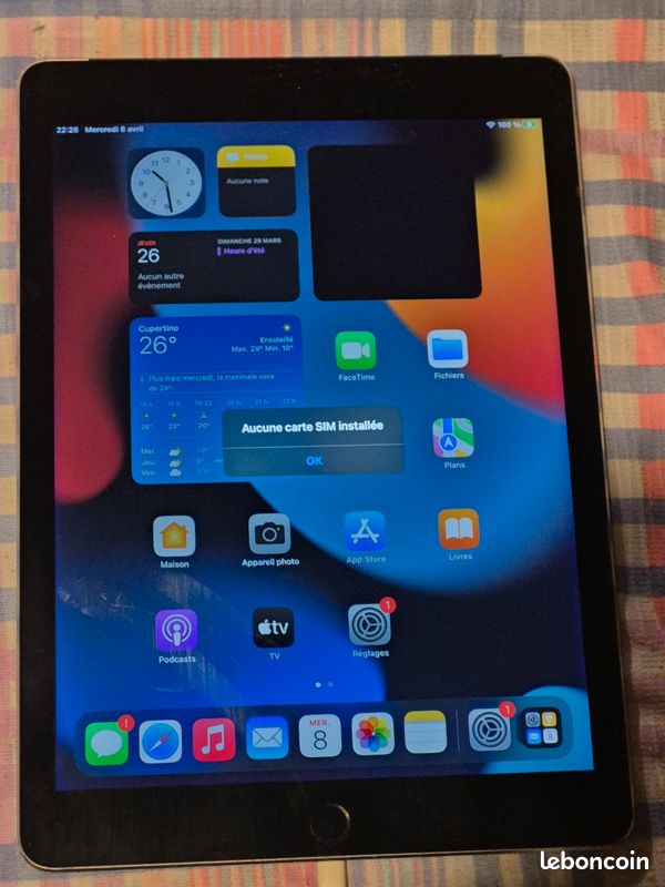 iPad Air 2ᵉ Wi-Fi + Cellular A1567 - PHONE HS