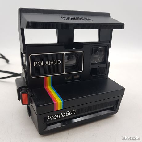 Lot Vintage : Sacoche Phox Bordeaux + Appareil Polaroid Pronto 600 - Fonctionnel
