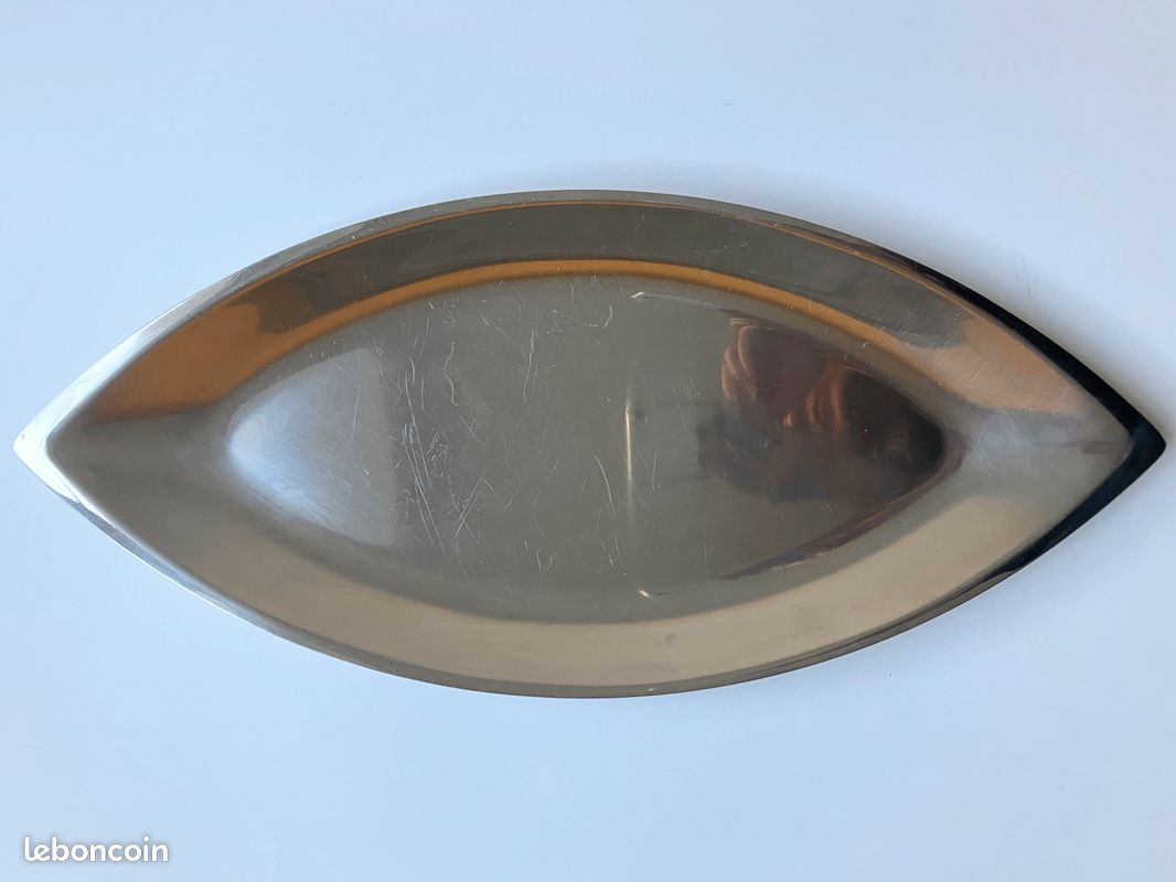 Plat de service à quatre compartiments en inox - Guy Degrenne pour la