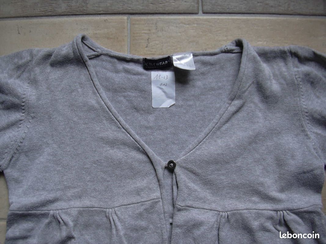 Gilet gris "active wear" 12 ans (SN) (image 5)