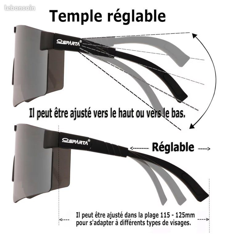 Lunettes De Soleil Polarisées OUTDOORSPARTA – 3 Verres Interchangeables, Sport, Unisexe, Protection UV400, Cadre TR90