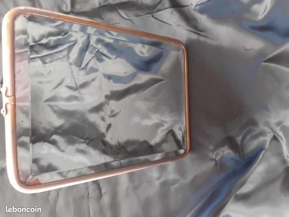 Petit miroir de barbier ancien (image 4)