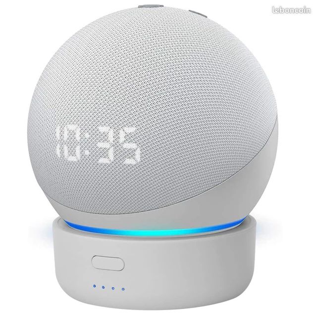 Base de batterie Portable rechargeable GGMM D4 5200mAh, pour Echo Dot 4e Gen, pour Dot 4 Amazon Alex (image 1)