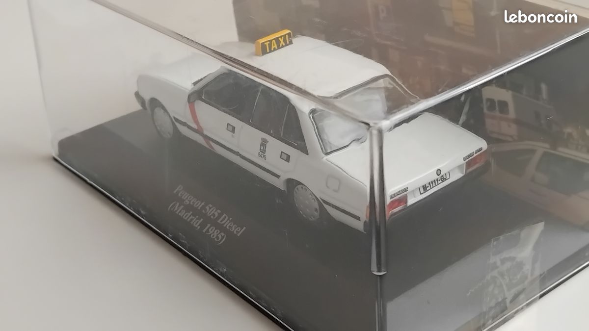 Miniature presse Peugeot 505 taxi Madrid 1/43e - Collection