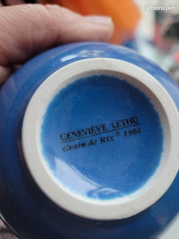 Lot Vaisselle Geneviève Lethu Grains De Riz – Assiettes, Coupelles Et Bol